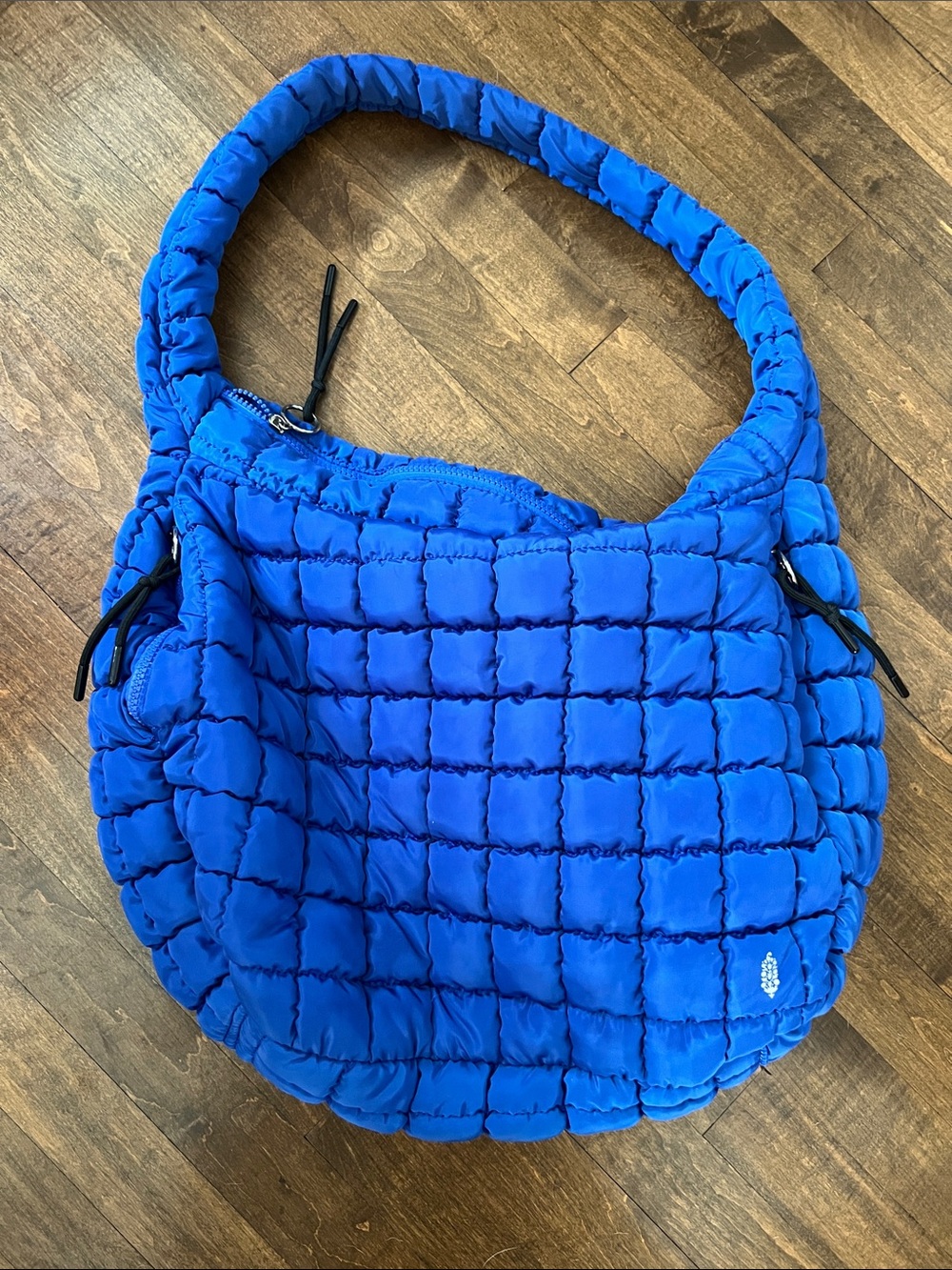 Free People Blue Quilted Carryall Bag